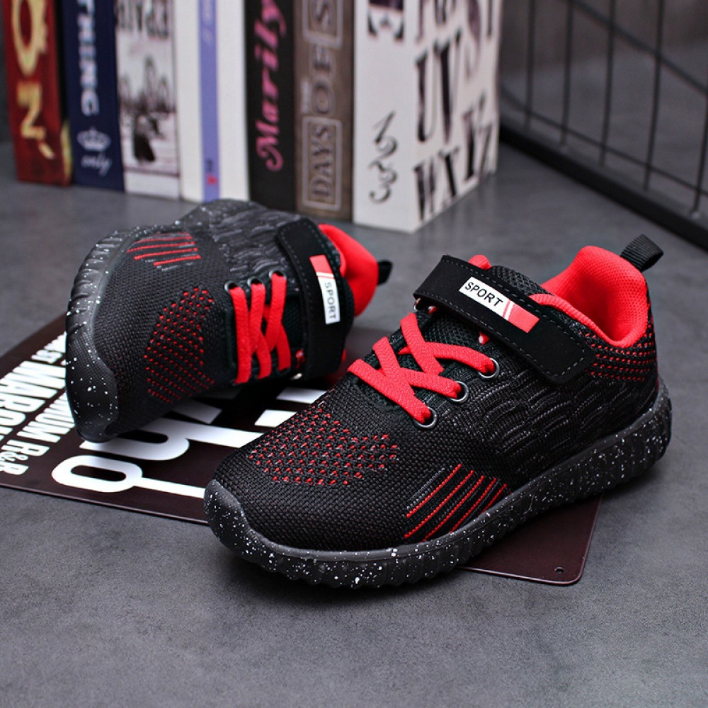 Children's Spring and Autumn Flying Woven Breathable Casual Sports Shoes