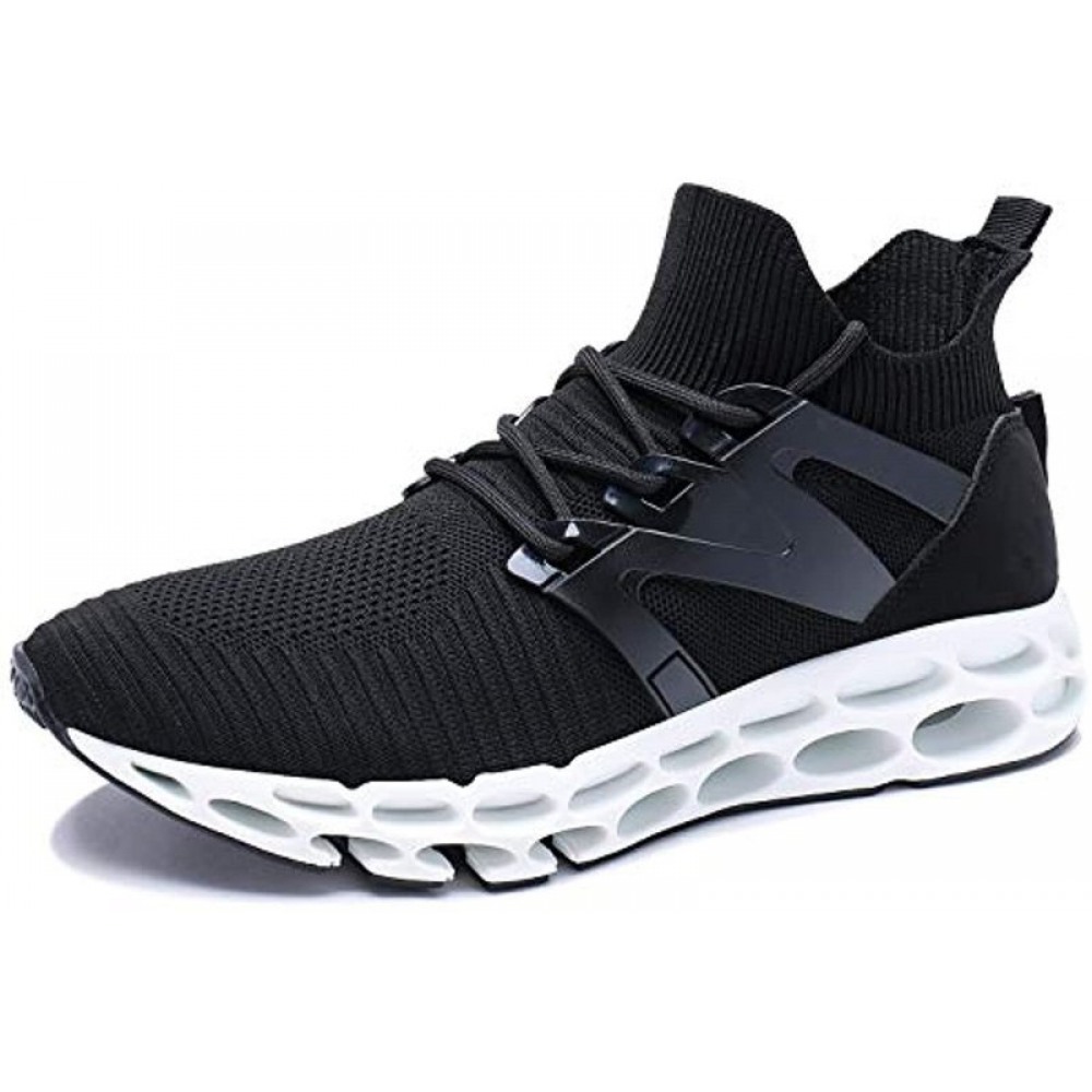 Men's Athletic Walking Blade Running Tennis Shoes Fashion Sneakers Black